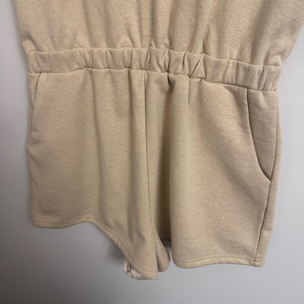 2/40 Smash + Tess Backyard Shorty Romper in Natural Shimmer - Women’s Medium - Picture 6 of 11